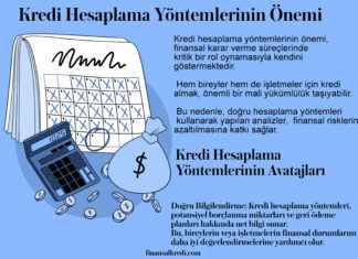 Kredi Hesaplama Yöntemleri Üzerine Detaylı Rehber Kredi Hesaplama Yöntemleri Üzerine Detaylı Rehber